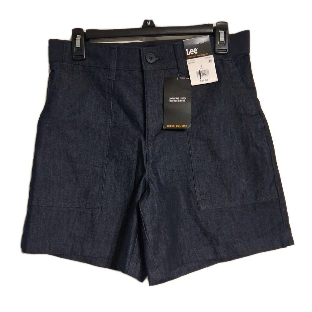 NWT Women's Lee 6" Utility Jean Shorts Size 4 Fresno